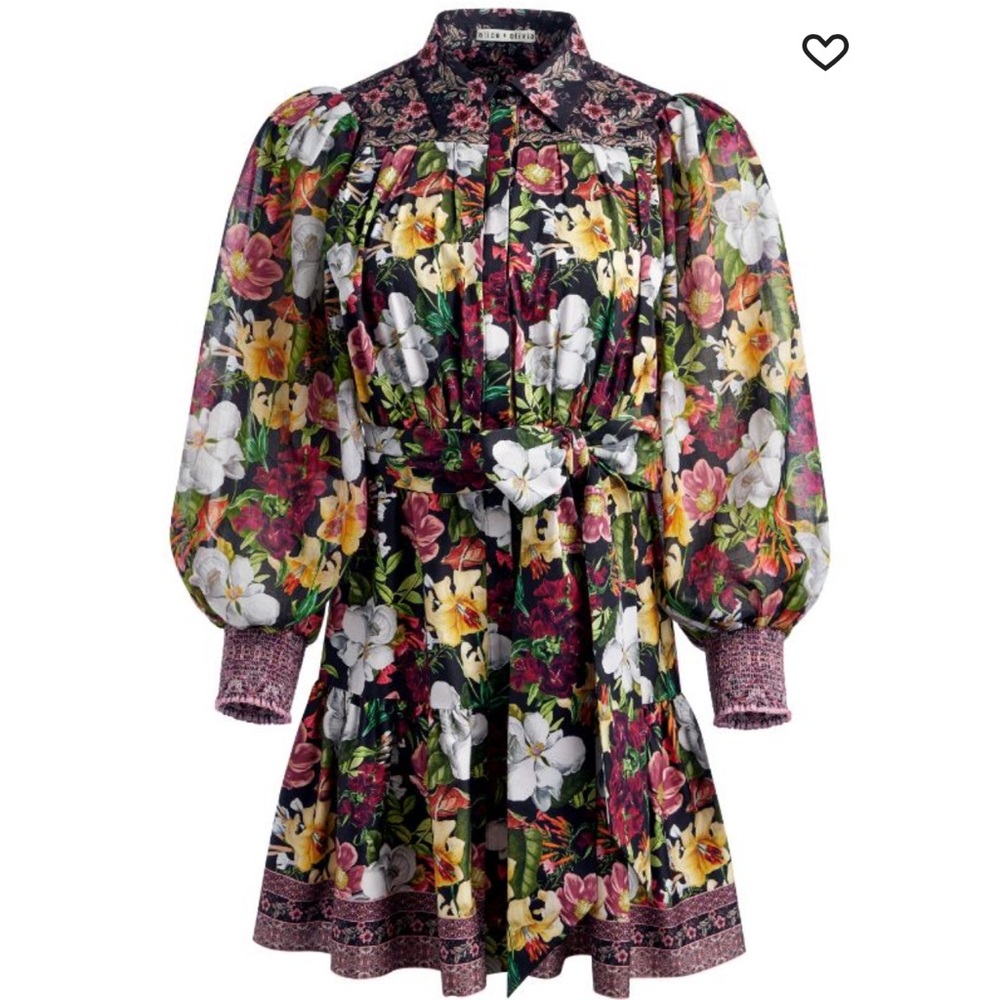 Alice + Olivia Tiffie Floral Print Dress - Picture 4 of 12